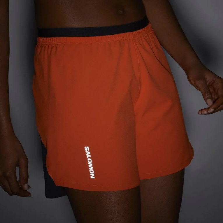 Orange Salomon Cross 5'' Women's Running Shorts | IE DQ5619